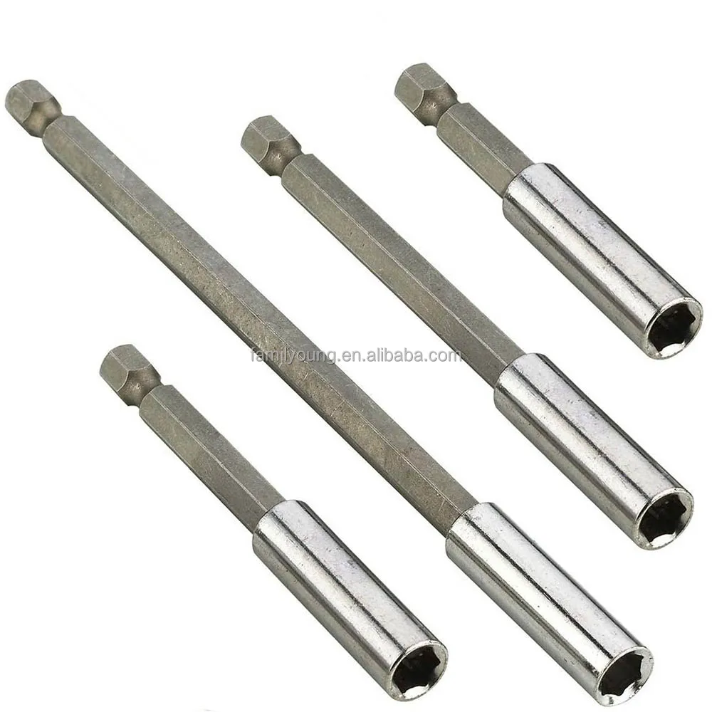 1/4in Hex Magnetic Screwdriver Tip Holder Extension Drill Driver Sleeve Adapter Quick Change Screwdriver Socket Rod Shank 6.35mm