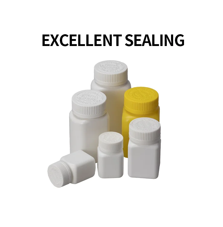 Wholesale HDPE plastic pills packaging container square frosted supplement bottle for powdered vitamins