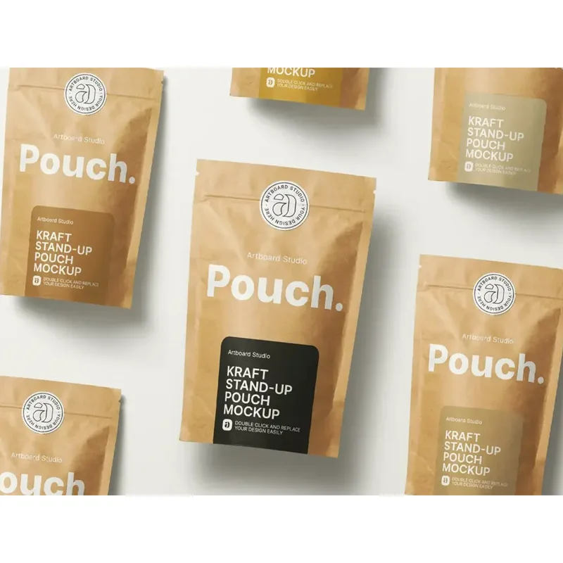 Custom Logo Stand Up Pouch Plastic Ziplock Food China Factory Biodegradable Packaging Bag Printed Carry Bags