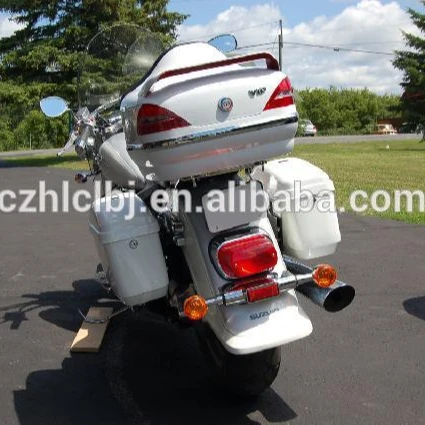 Black Motorcycle touring Cruiser Hard Trunk Saddle Bag Luggage case for kawasaki