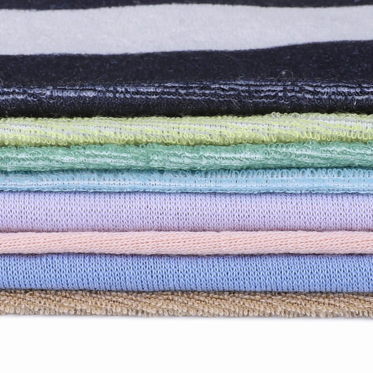 
Hot Best Textiles Single Face Stretch Knitted Sueded Jersey Polyester Terry Fabric 