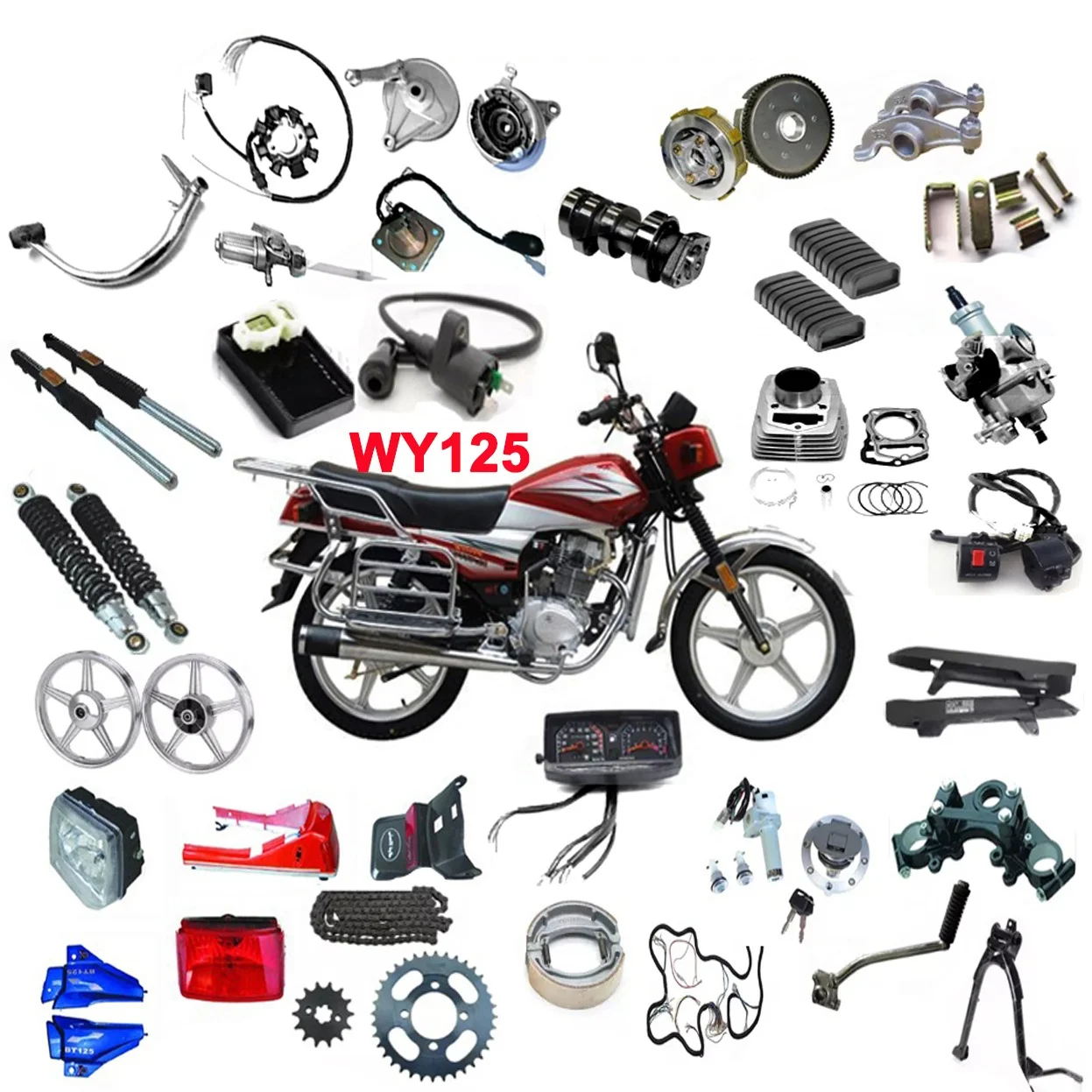 Низкая цена WY125 мотоциклетные запасные части и Acessórios y все случаи с repuestos de motocicleta о GL con