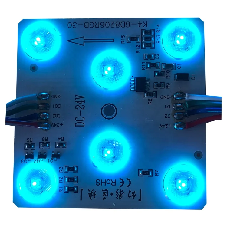 Dream Color Running SPI Editable RGBIC Programmable 24V Addressable IC GS8206 RGB LED Module for Advertisement Lighting Box
