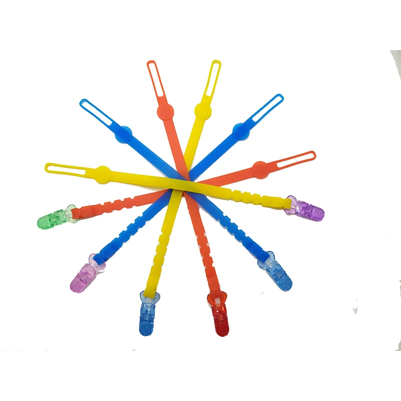 Cuten wholesale custom Pacifier Chain, Silicone Teething Baby Dummy Clip Holder Silicon Pacifier Holder Clip