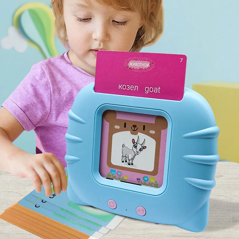 Voiced Sight Cartoon 224 Words Resource Spelling Puzzle Ages 2-6 Educational Toys Russian Learning Machine Talking Flash Cards