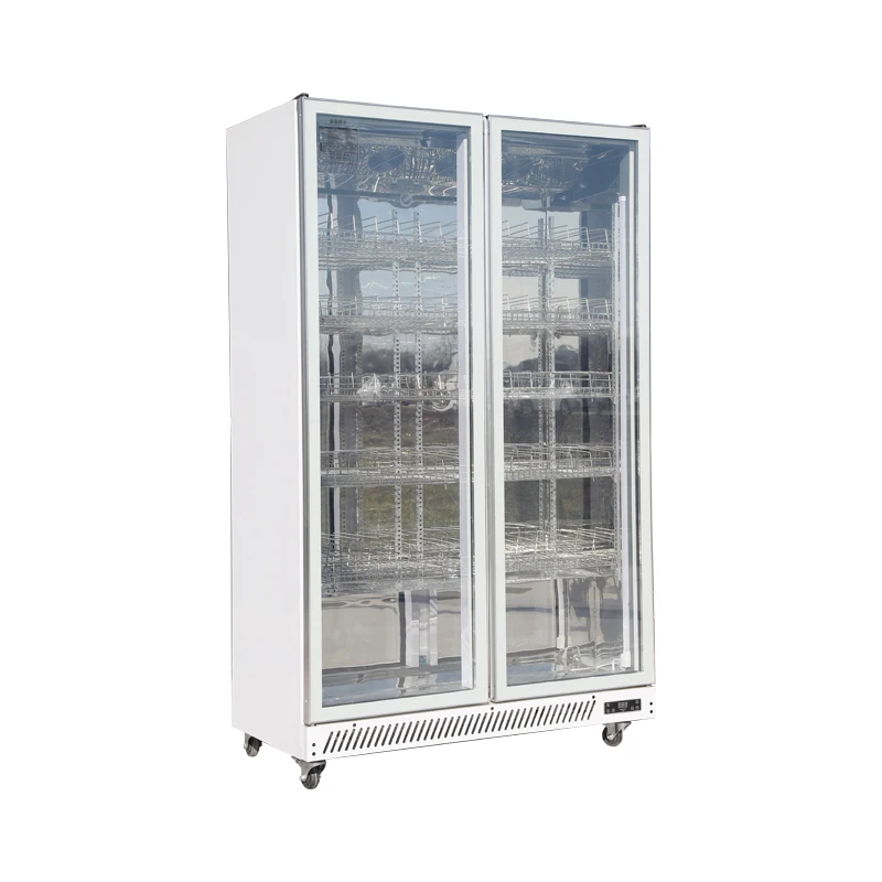 double 2 door bar fridge freezer glass commercial supermarket refrigerator sorganizer beer metal wine fridge dual zone magnet
