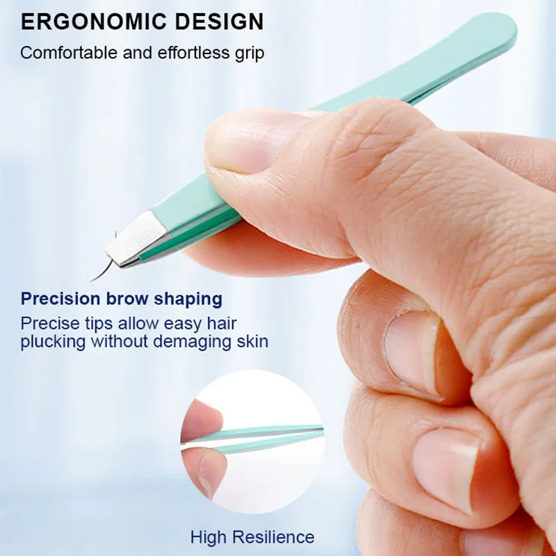 Wholesale Custom Private Label Stainless Steel Pointed Tip Eyelash Tweezer Precision Facial Hair Removal Tool Eyebrow Tweezers