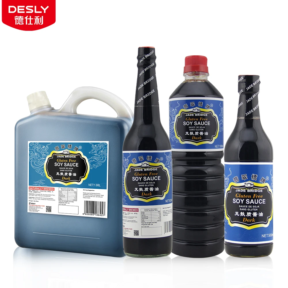 Natural Soy Sauce Mini Bottle Dark Soy Sauce 250ml Non-Gmo Dark Soy Sauce