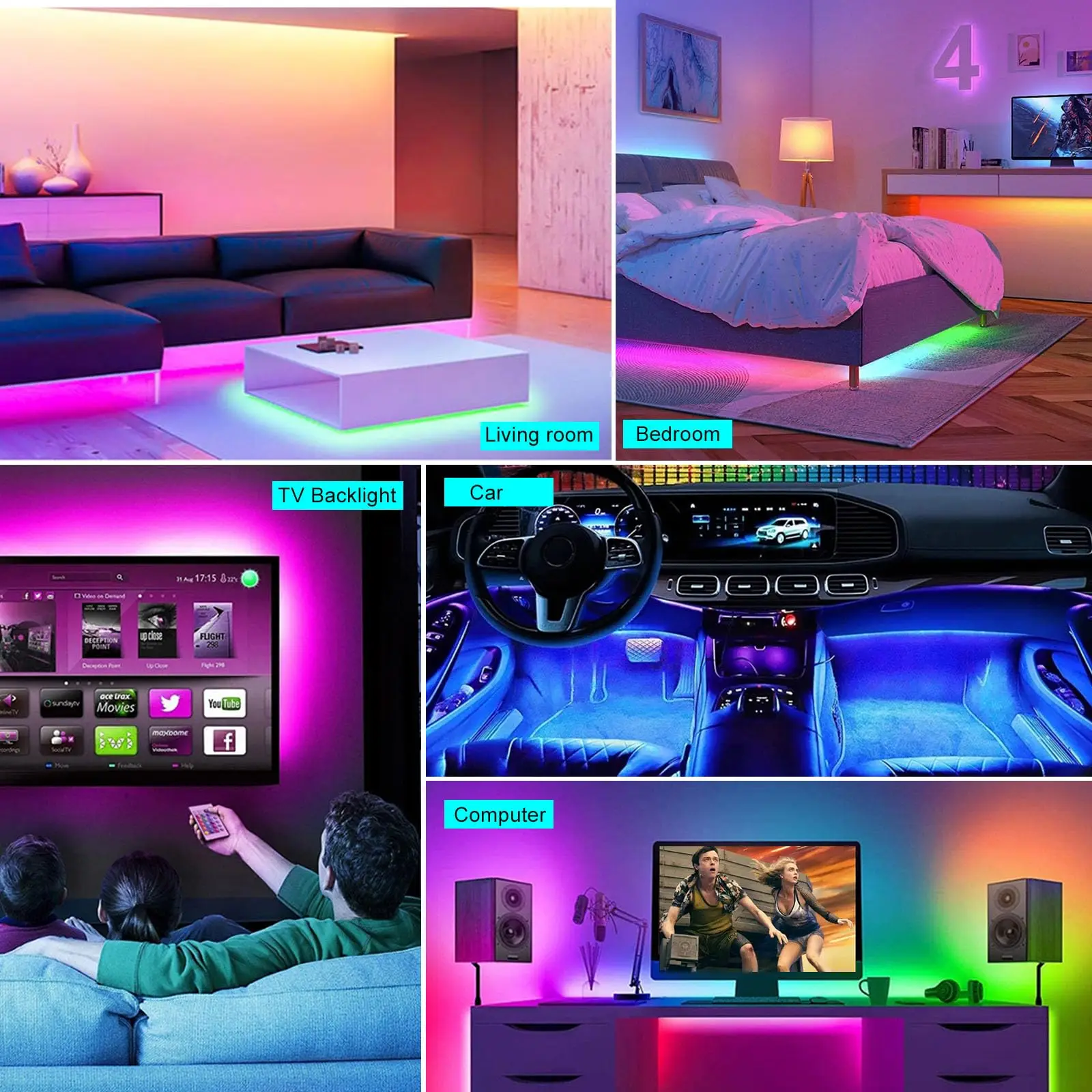 USB Led Light Controller, 5V Led Light Remote Replacement with 24 Key Infrared Remote for DC 5v 5050 3528 RGB LED Strip Light