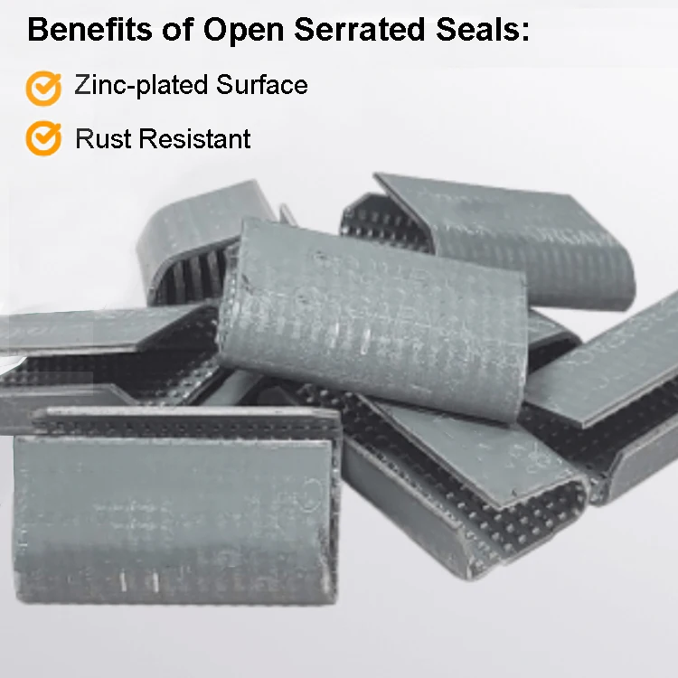 Serrated Seal metal Clip Polyester Plastic Strap Buckle  PP /PET Packing Strapping Band metal Clips