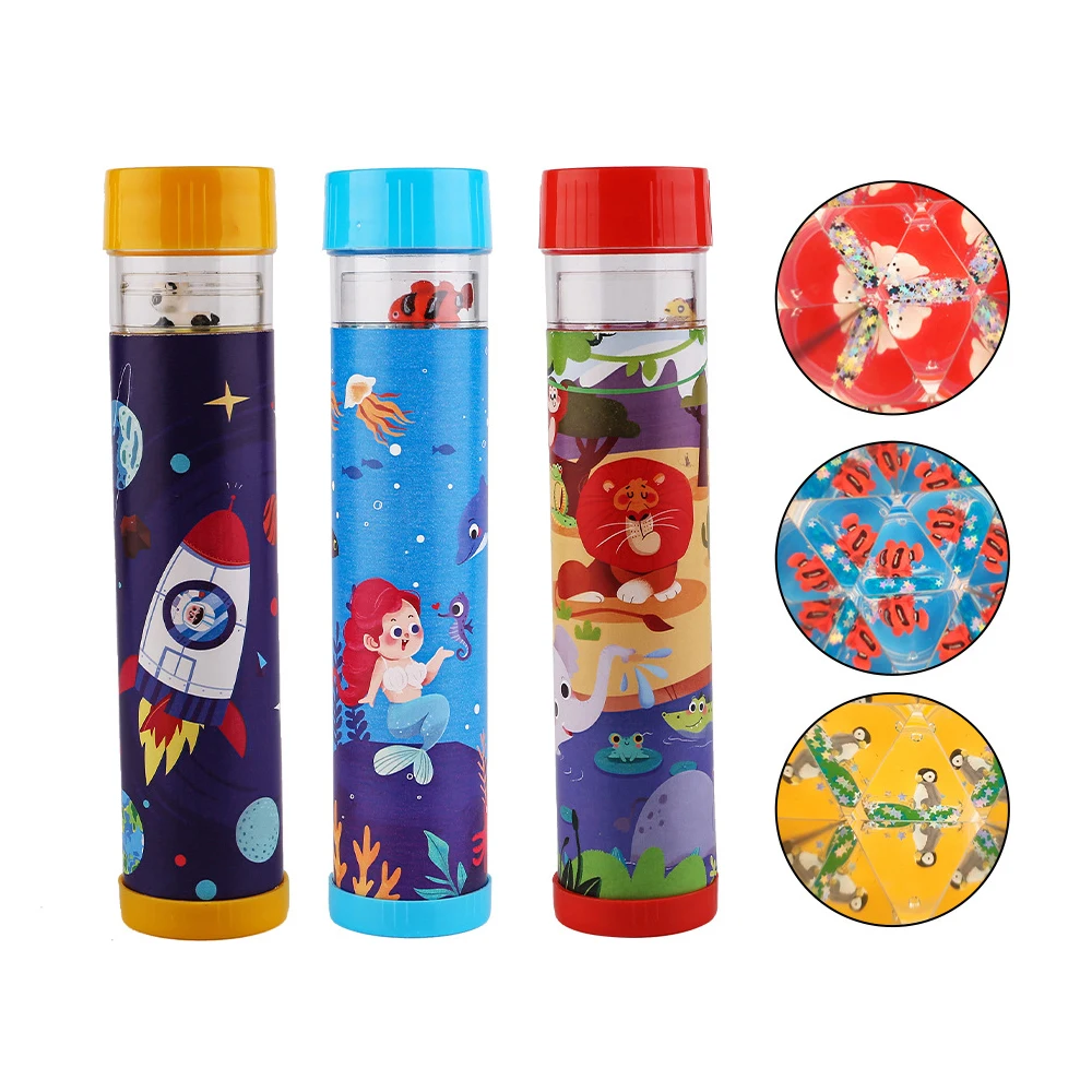 HONGE, развивающие игрушки, бумажный калейдоскоп, один кусок, самоклеящийся, красочный, с принтом, калейдоскоп, игрушка для вечеринки, продажа в картонной коробке