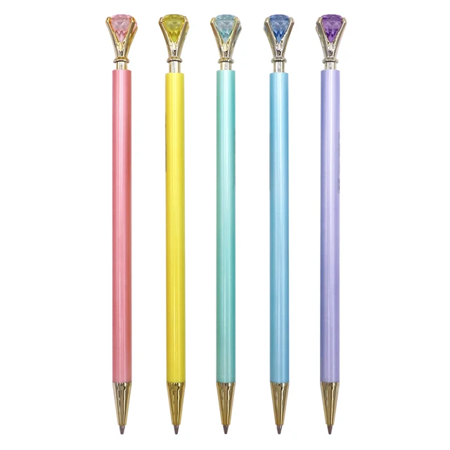 Mechanical Pencil Diamond Pendant 0.5mm 0.7mm Kawaii Stationery Automatic Pencil for School Office Supplies