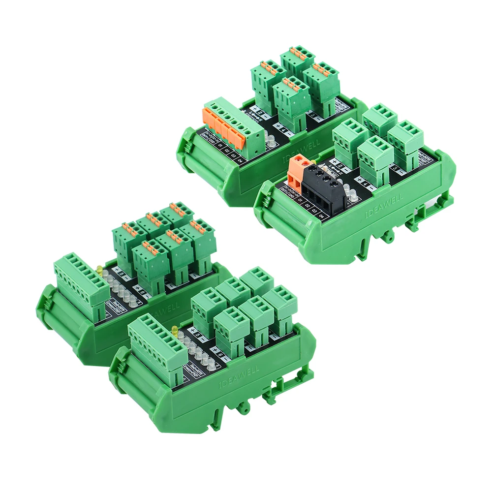 6-channel signal conversion board input spring screw wiring electrical proximity switch sensor terminal block NPN/PNP