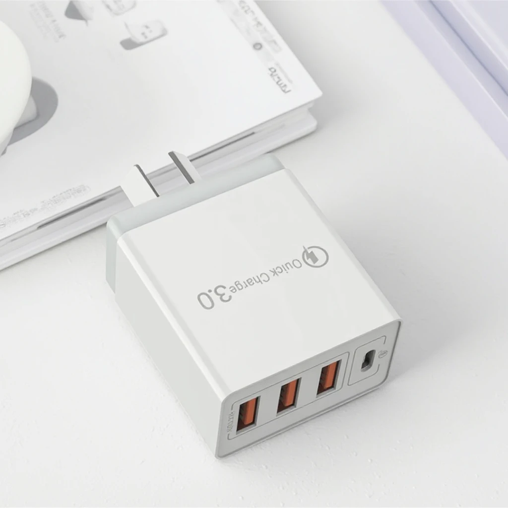TKT оптовая продажа 32 Вт GaN быстрое зарядное устройство USB A C 3 порта настенное белый настраиваемый Цвет зарядные устройства iPhone электрические адаптеры