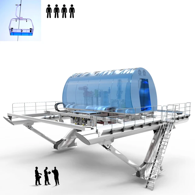 Four-man ropeway for skiing ground ropeway cabins cable car Cableway manufacturer