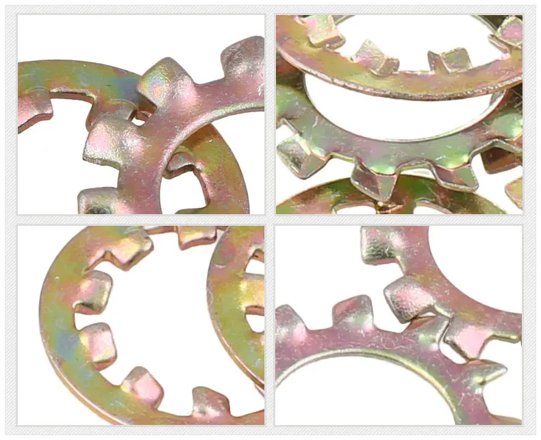 Carbon steel Internal external teeth lock washer DIN6797 toothed lock washers