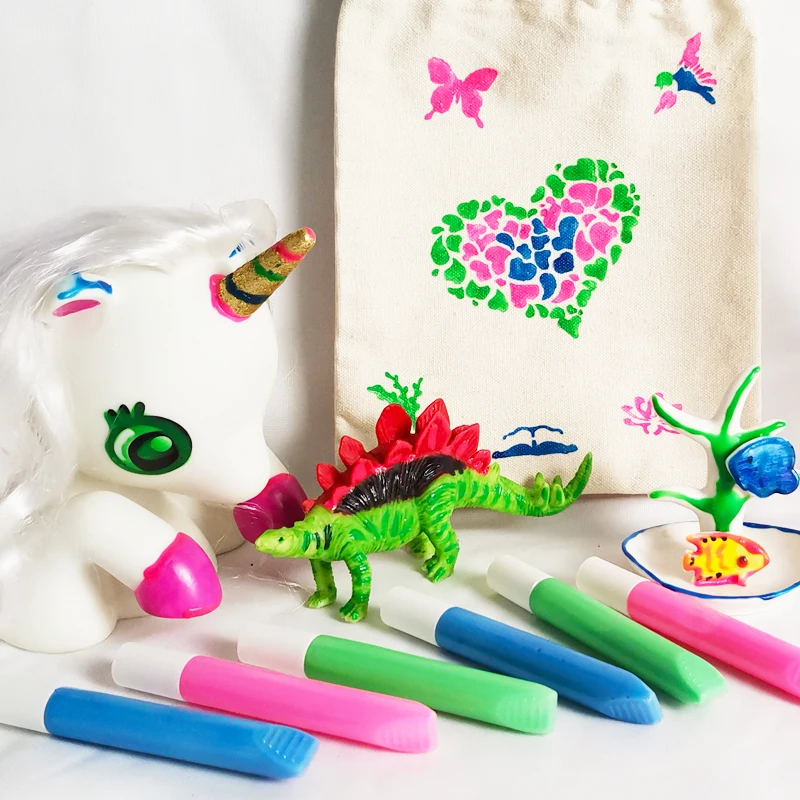 Fluorescent Plastic Neon Acrylic Glow In The Dark Kit Eco Friendly Uv Painting For Kids Color Set Child Fabrics Art Acryl Paint