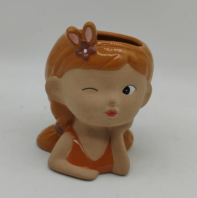 New Arrival Princess cute girl  Flower Pot Lovely Fairy Tale Design Classic Style Christmas Succulent Planter in Stock for Sale