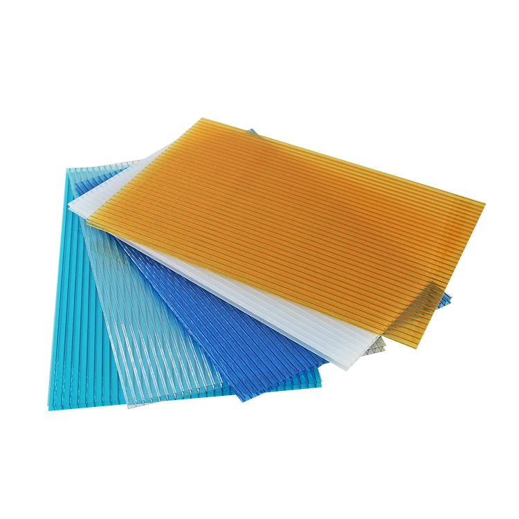 6mm Twin Walls Polycarbonate Hollow Sunshade Sheets For Skylight,Double Wall Polycarbonate Sheet