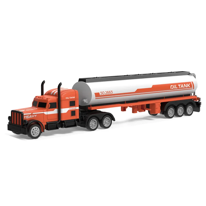 
Hot selling remote 2.4G rc tractor oil tank tanker truck toy 