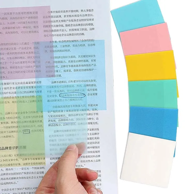 Waterproof PET Transparent Sticky Notes Memo Pad Daily To Do List Note