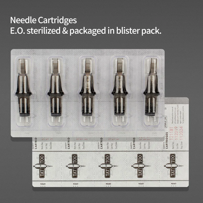 10pcs Cartridge Tattoo Needles Disposable Sterilized Safety Tattoo Cartridge for Cartridge Machines Grips