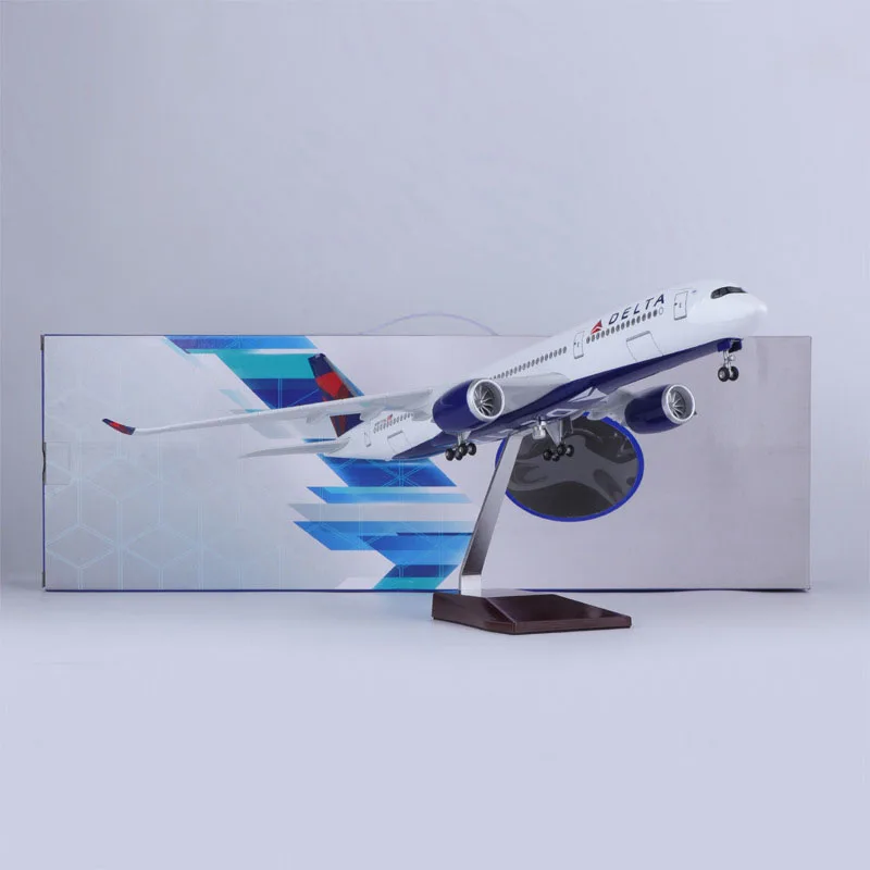 1:142 Scale 47CM Delta Air Lines Airbus A350 Aircraft Model Civil Aviation Passenger Aircraft Simulation Decoration Gift