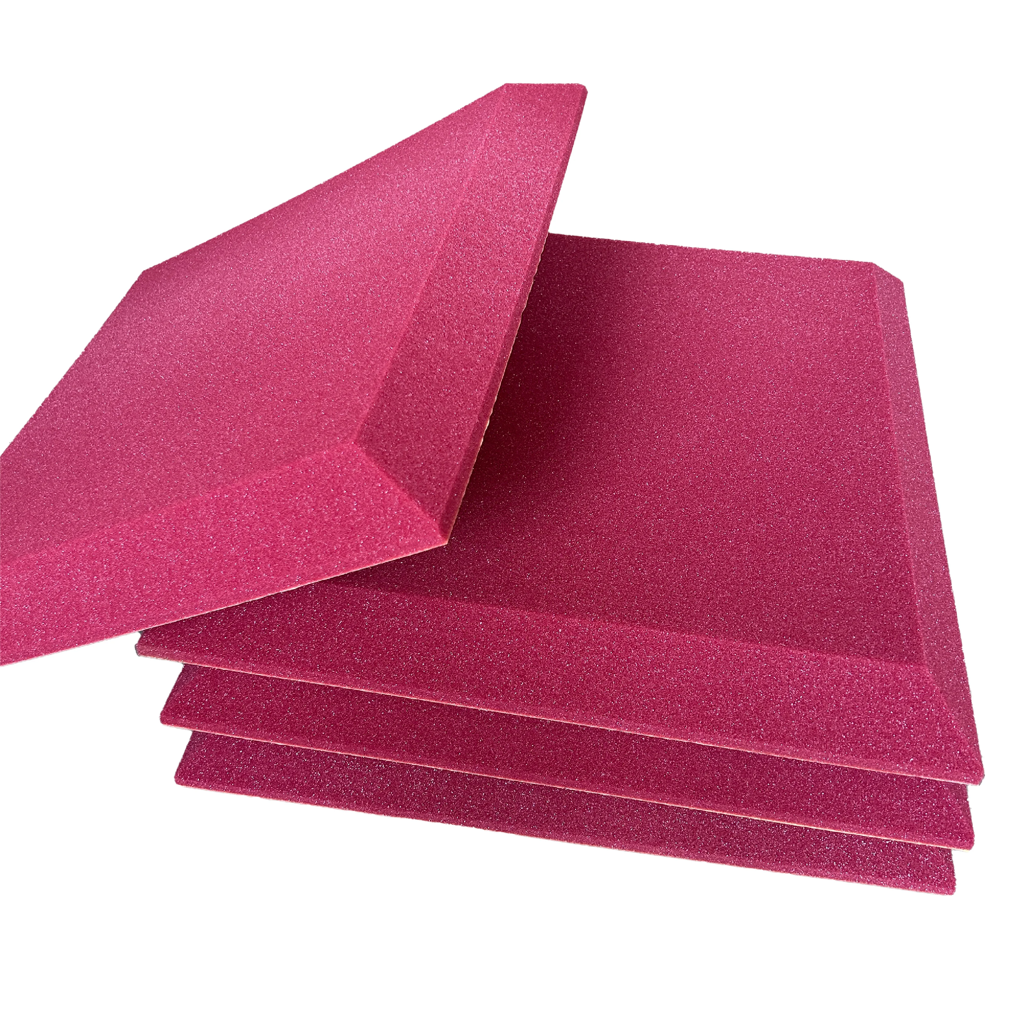 25D Open cell Fire Retardant Pu Sound Proofing Flat Acoustic Foam Panels for recording studio decorative