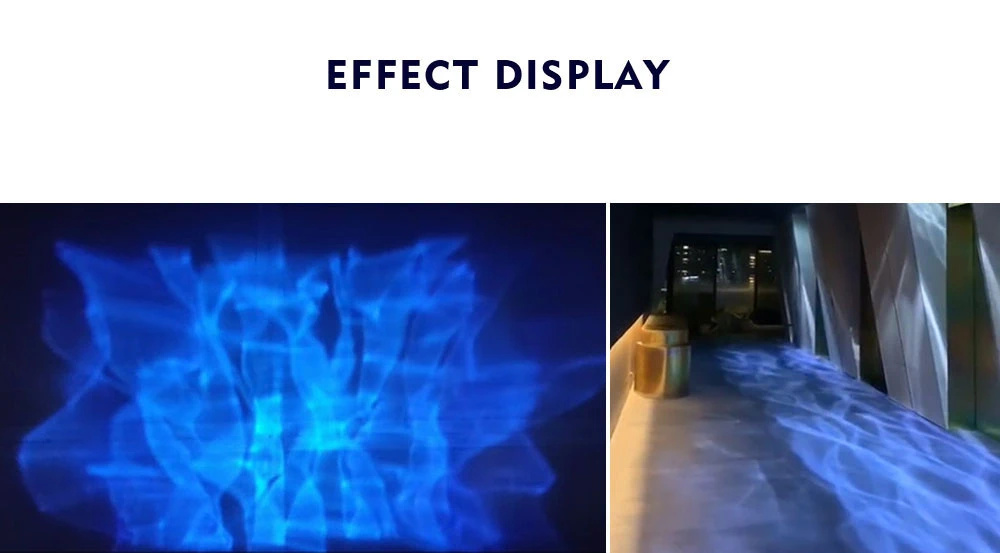 Outdoor LED Water Wave Light 60W DMX512 RGB Wall Washer Dynamic Ripple for Bridge Hotel Landscape