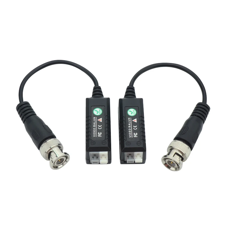 8mp 1ch Passive UTP Coaxial Twisted pair Video Balun with Male Metal BNC Connector Screw Terminal for cctv cam system
