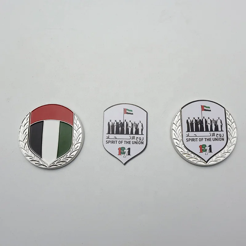 
New design Sheikh logo with spirit of the union logo for UAE 48th year national day badge gift 