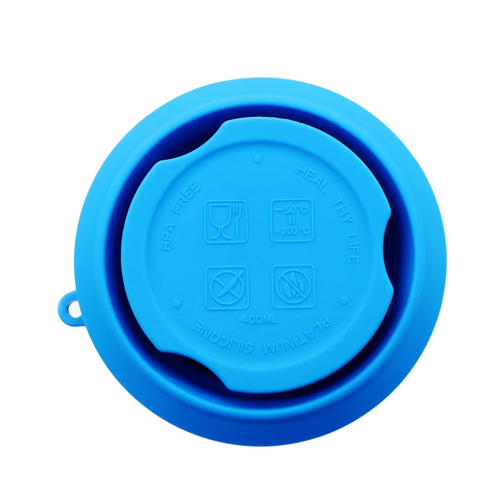 New Product 400ML Wholesale Reusable Silicone Water Mug Outdoor Travel Collapsible Coffee Cup Eco-friendly and Durable Milk Cups