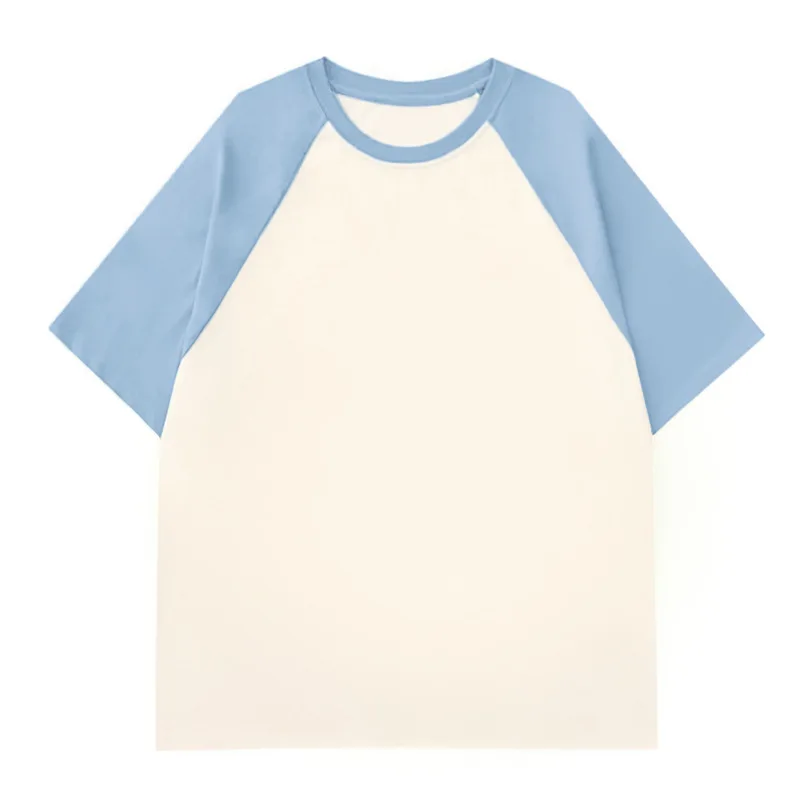 200 Grams Heavy 100% Cotton Anti-wrinkle Breathable Oversized Contrast Raglan Sleeves Vintage T Shirt For Men