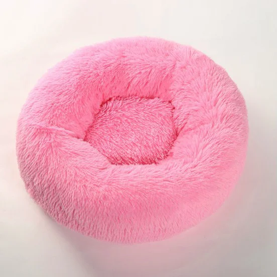 wholesale manufacturer  Camas para mascotas de perro pet sofa soft luxury plush pet cushion round cat dog bed pet furniture