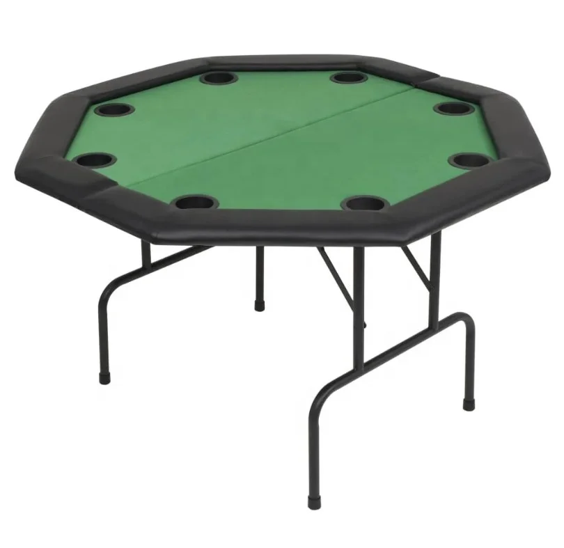 2 Fold Octagonal Green Portable poker table entertainment table manufacturers direct poker table custom