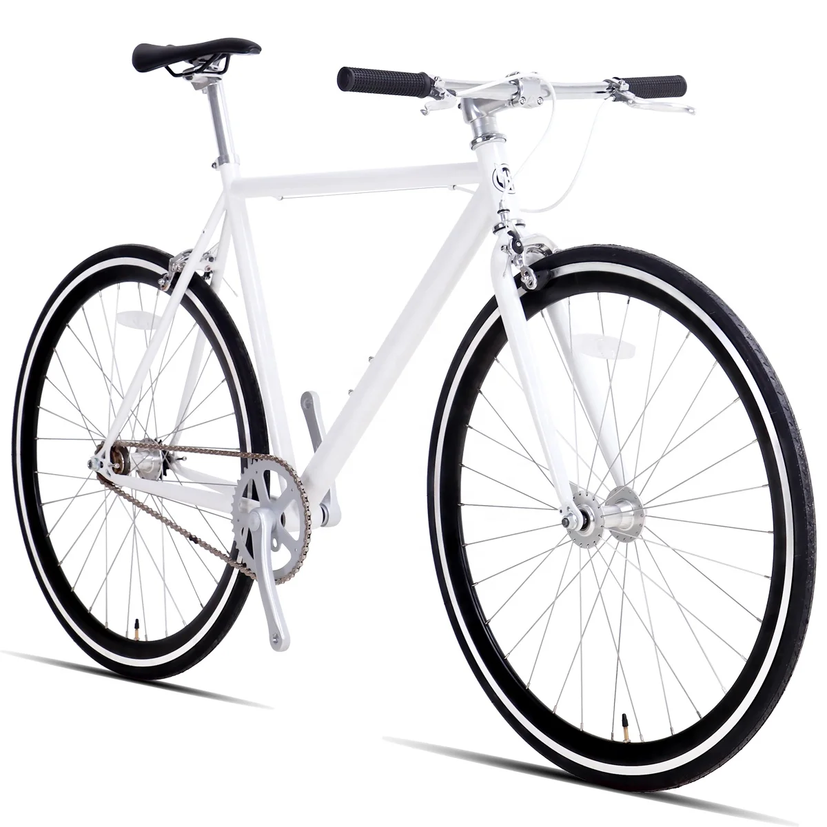 Заводская распродажа американский рынок белый 700C стальной велосипед с фиксированной передачей
