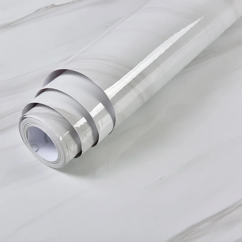 Stone Granite Peel and Stick Vinyl Roll White Marble Contact Paper Wall Paper Rolls Home Decoration Thick Removable Wallpaper