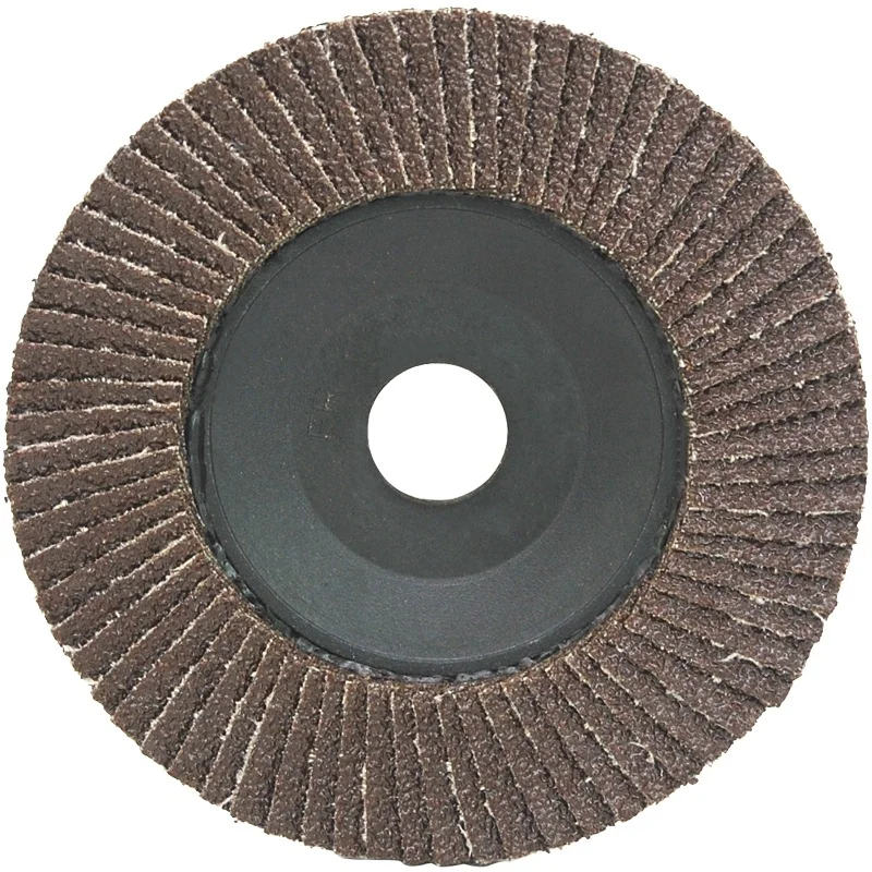 OBM OEM Customized 36-240 Grit Aluminum Oxide Flap Disc 115mm Steel Stainless Material Wood Metal Polishing Paper Iron Backing