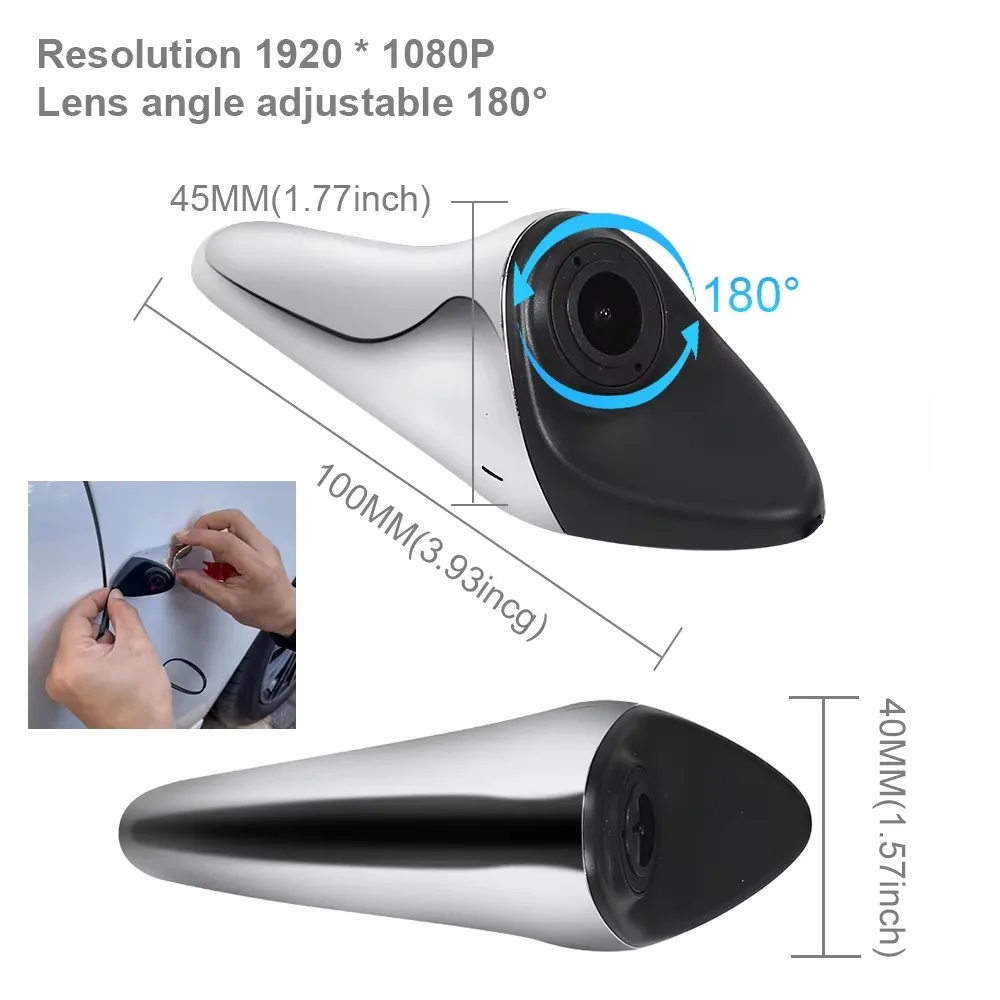 5inch touch screen IPS digital side view monitor with 2pcs AHD 1080P camera with AI function