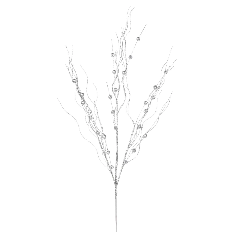 H21987 Outdoor Christmas Decorations Centerpieces Natural White Birch Stem Twig Spray Branches