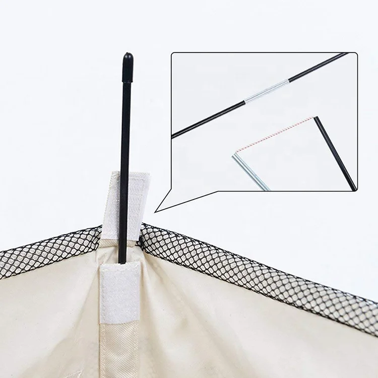 Durable Canvas Folding Laundry Basket Bag