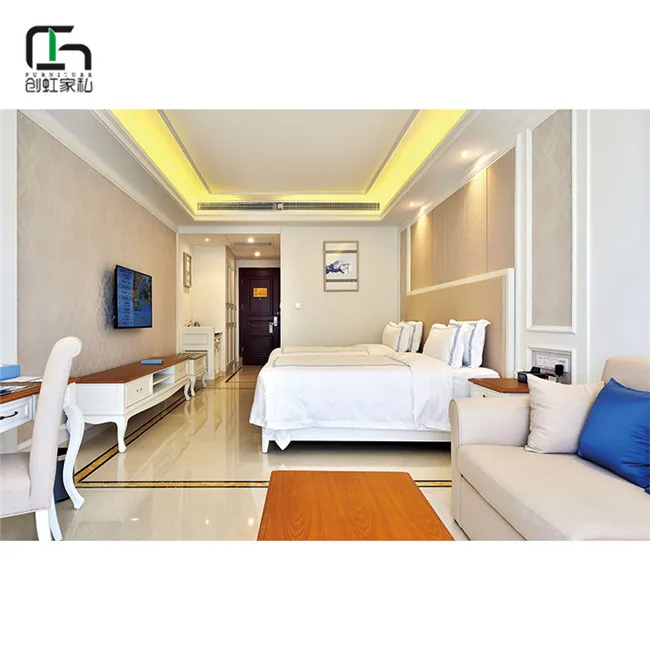 Индивидуальная гостиничная мебель для роскошной двухспальной комнаты