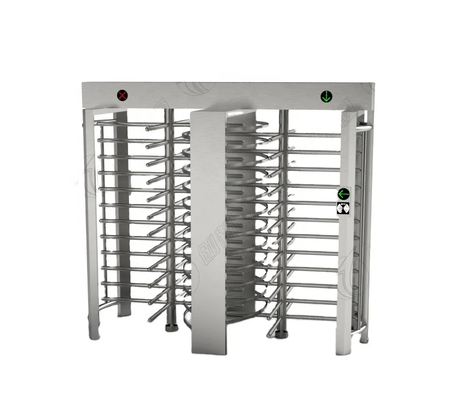 Durable Double Passage Bi-Directional Full Height Turnstile Gate used in Residential Entrance