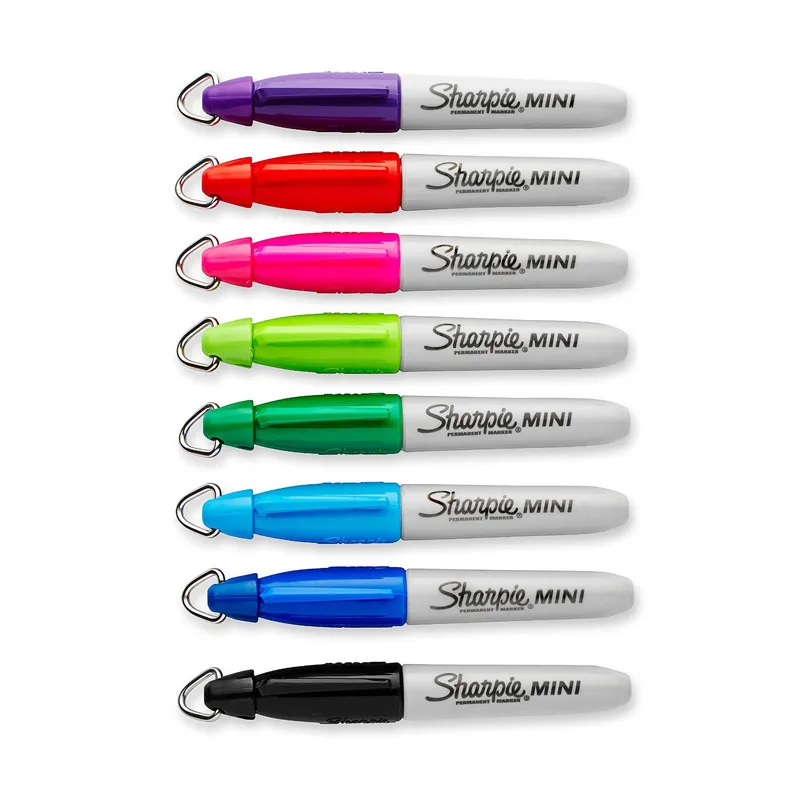 4/8 шт. компактный мини-маркер Sharpie 35113 с брелоком масляный маркер для переноски канцелярские принадлежности безпыльный очистки