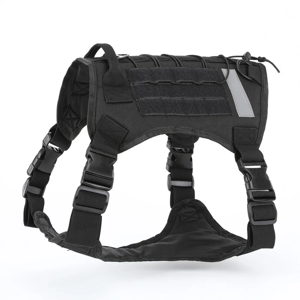 Customizable Nylon Dog Harnesses Waterproof Outdoor Tactical Vest Adjustable Features Scarf Walking Your Canine Factory Price