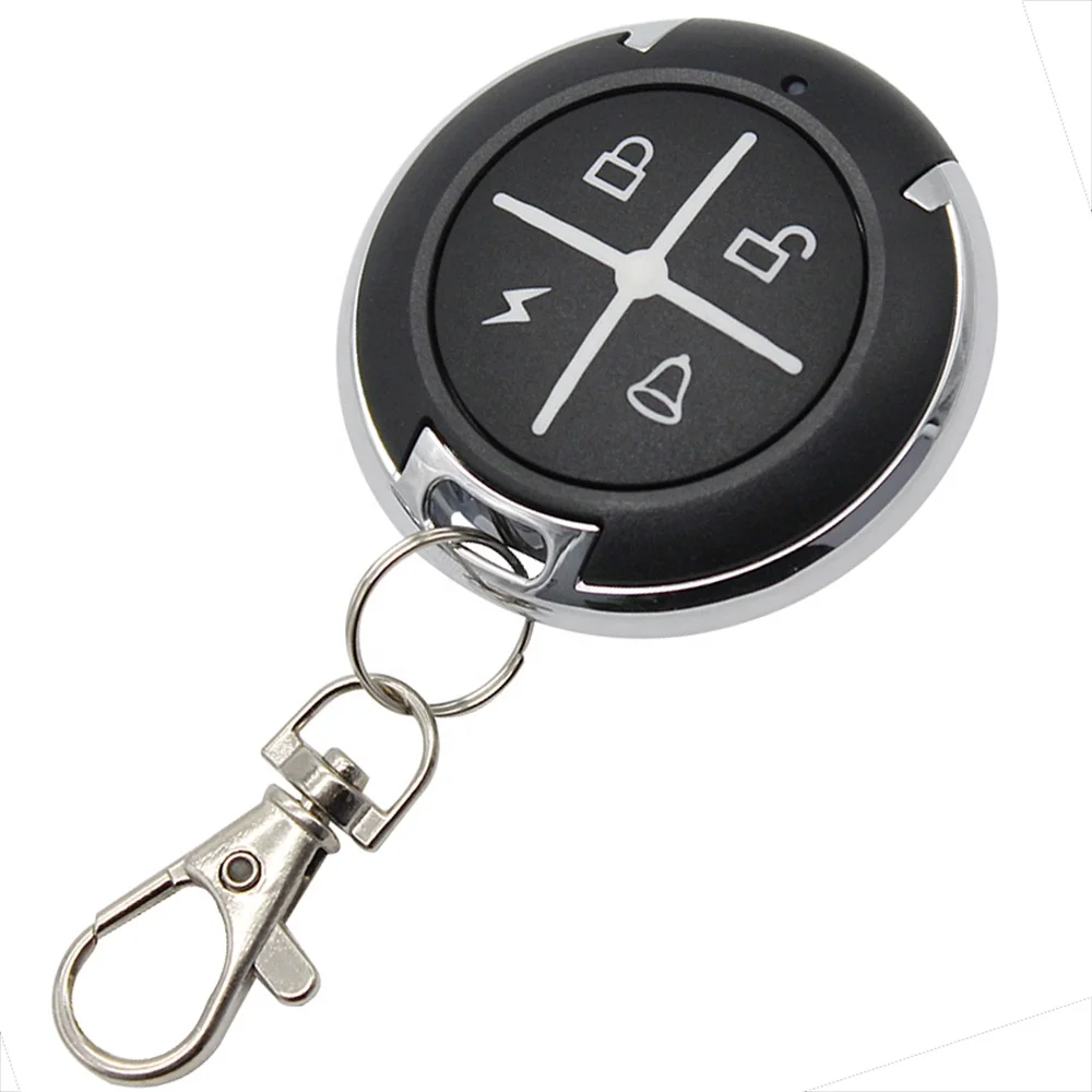 Factory Supply Keychain Round RF433 Wireless Controller Electric Vehicle Alarm Motorcycle Key Enhanced Copying Remote Control
