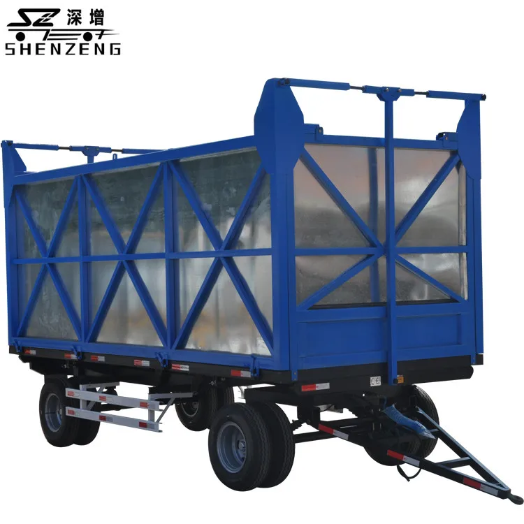 5T Steel Dump Farm Trailer Tractor Towing Agricultural Trailer with Core Axle Component