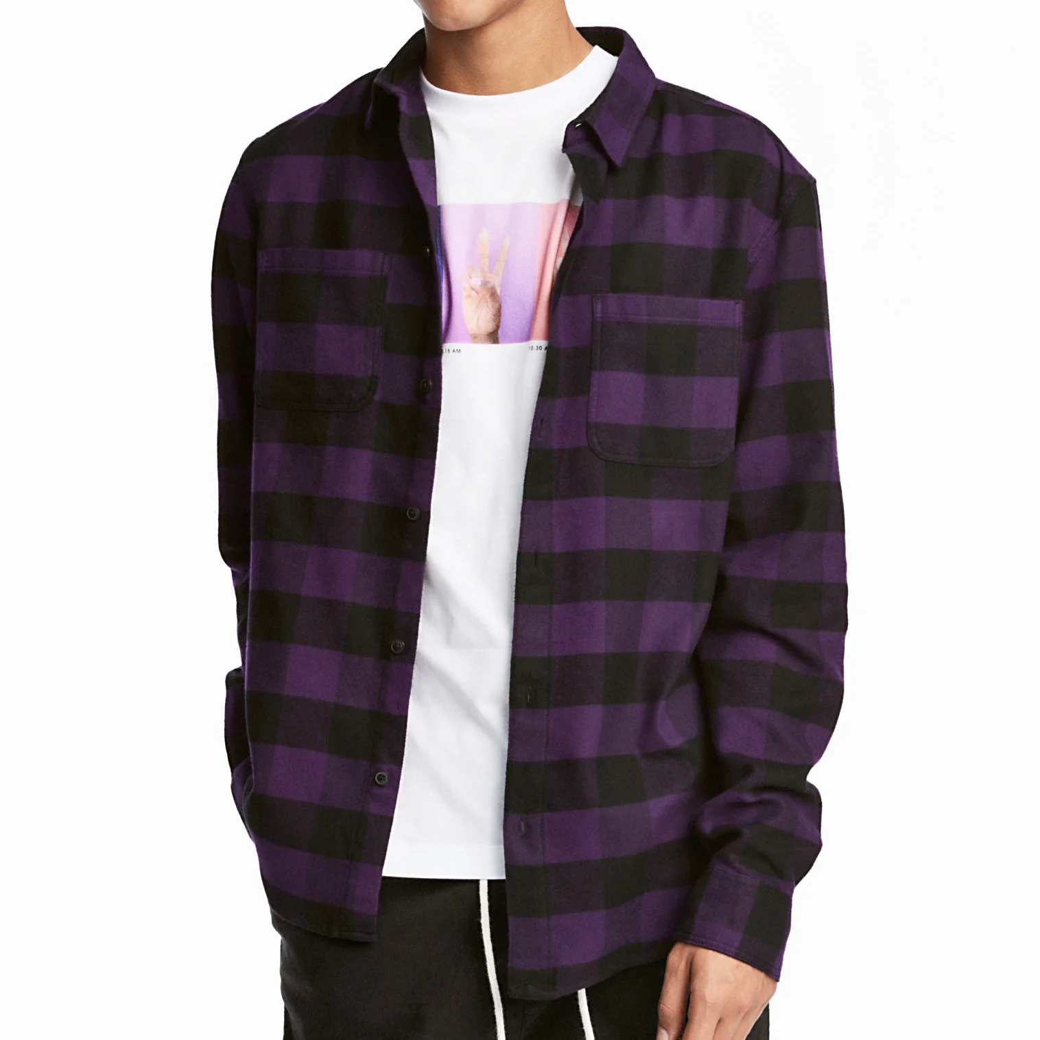 
Casual Flannel Plaid Long Sleeve Shirts for Men 