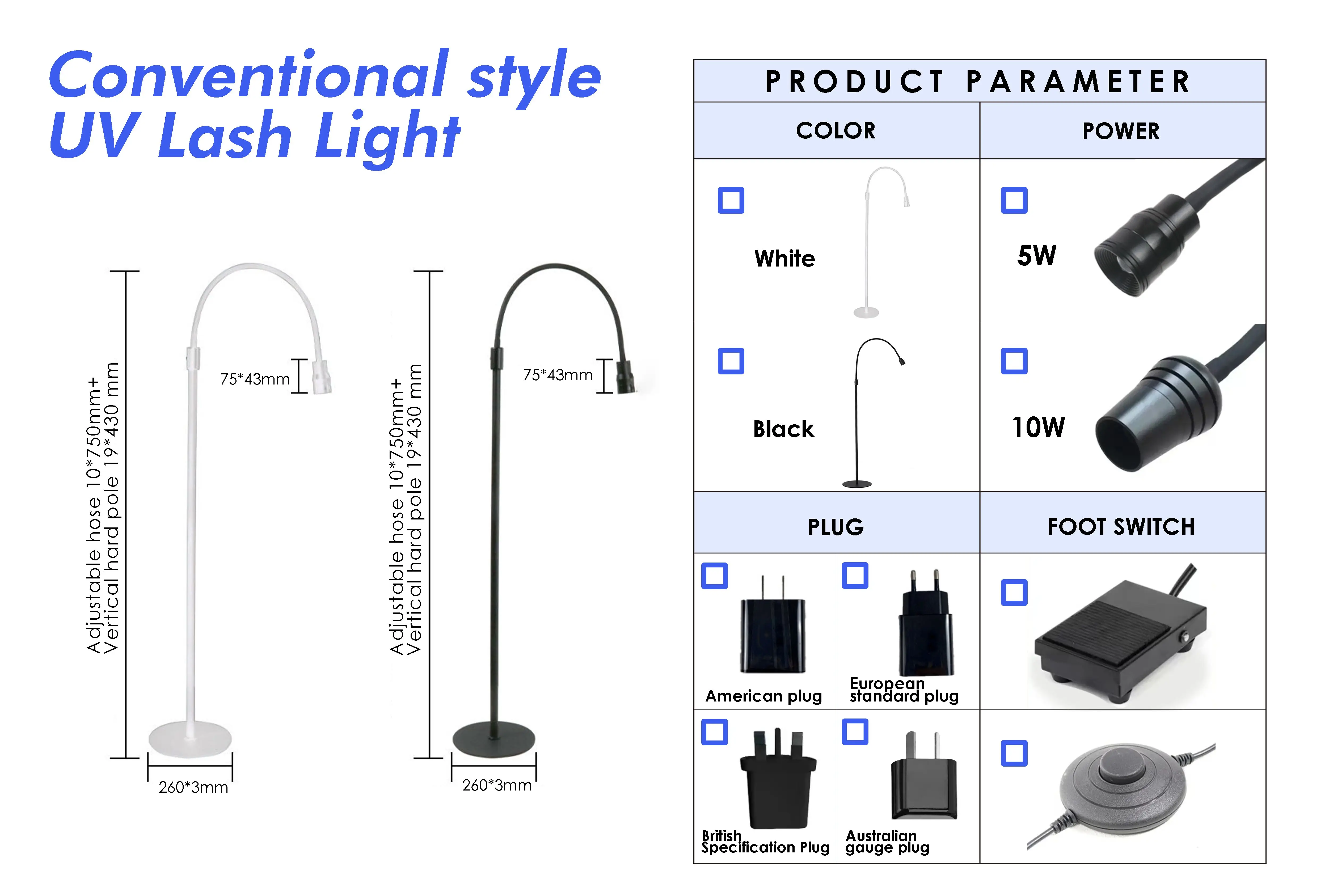 Led Fast uv glue beam light for lashes Curing lamp uv Led Nail eyelash extension Lamp Salon Use Beauty uv lash Lamp pad kit