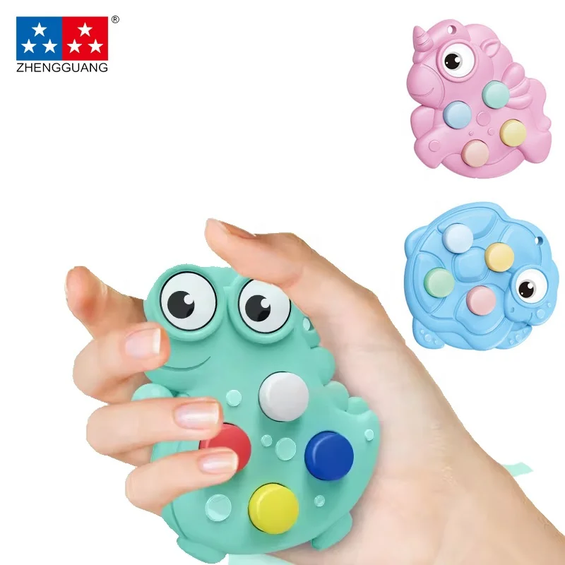 Zhengguang Toys 2024 Hot Sale Puffer Pop Bubble Mole Game Mini Portable Early Educational Toy Kids Hit Knock Game Silicone